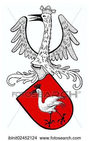 "Coat of arms of the Lords of Kranichsberg, 1400, illustration, Meyers Konversations-Lexikon encyclopedia, 1897" View Large Photo Image Picture - "Coat of arms of the Lords of Kranichsberg, 1400, illustration, Meyers Konversations-Lexikon encyclopedia, 1897". Fotosearch