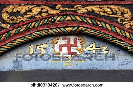 "Coat of arms of the Raven family, 1542, decoration on a half-timbered house, Einbeck, Lower Saxony, Germany, Europe" View Large Photo Image Stock Photo - "Coat of arms of the Raven family, 1542, decoration on a half-timbered house, Einbeck, Lower Saxony, Germany, Europe". Fotosearch