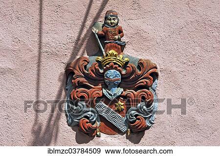 "Coat of arms plaque of the Hoffmann family on a facade, Rothenburg ob der Tauber, Middle Franconia, Bavaria, Germany, Europe" View Large Photo Image Stock Photo - "Coat of arms plaque of the Hoffmann family on a facade, Rothenburg ob der Tauber, Middle Franconia, Bavaria, Germany, Europe". Fotosearch