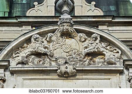 "Coat of arms with lions on the facade of the Bavarian National Museum, Munich, Upper Bavaria, Bavaria, Germany, Europe" View Large Photo Image Stock Image - "Coat of arms with lions on the facade of the Bavarian National Museum, Munich, Upper Bavaria, Bavaria, Germany, Europe". Fotosearch