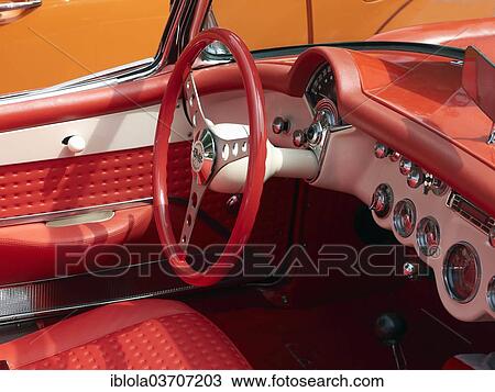 "Cockpit of a Chevrolet Corvette classic car, Germany, Europe" View Large Photo Image Stock Image - "Cockpit of a Chevrolet Corvette classic car, Germany, Europe". Fotosearch