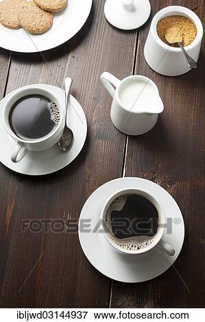 Stock Photo - Coffee and biscuits. Fotosearch