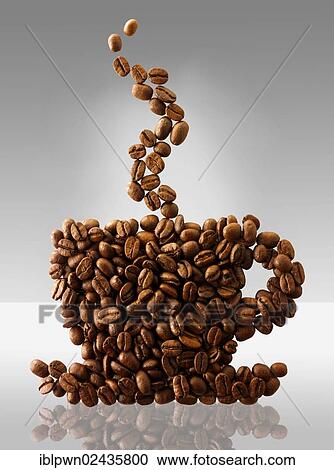 Coffee beans form a coffee cup View Large Photo Image Stock Image - Coffee beans form a coffee cup. Fotosearch