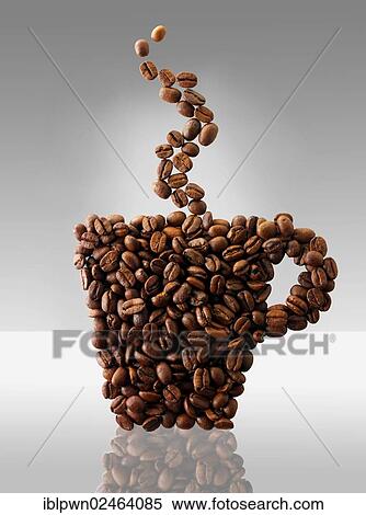 Coffee beans forming a coffee cup View Large Photo Image Stock Photography - Coffee beans forming a coffee cup. Fotosearch