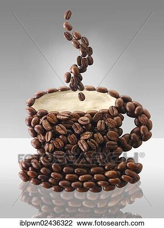 Coffee beans in the shape of a coffee cup View Large Photo Image Stock Image - Coffee beans in the shape of a coffee cup. Fotosearch