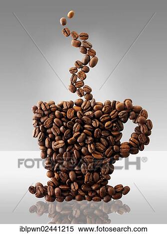 Coffee beans in the shape of a coffee cup View Large Photo Image Stock Photography - Coffee beans in the shape of a coffee cup. Fotosearch