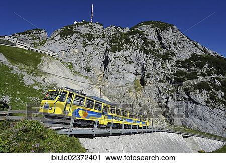 "Cog railway or rack railway, Wendelstein, Bavaria, Germany, Europe" View Large Photo Image Stock Image - "Cog railway or rack railway, Wendelstein, Bavaria, Germany, Europe". Fotosearch