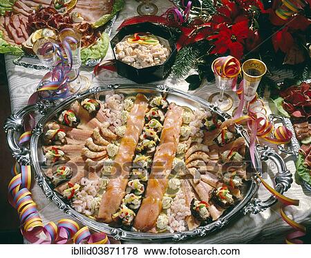 "Cold fish platter, New Year's buffet" View Large Photo Image Stock Photo - "Cold fish platter, New Year's buffet". Fotosearch