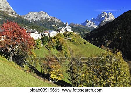 "Colle Santa Lucia in the Val Fiorentina valley, Monte Pelmo Mountain at the back, Dolomites, Belluno province, Veneto region, Alto Adige, Italy, Europe" View Large Photo Image Stock Photography - "Colle Santa Lucia in the Val Fiorentina valley, Monte Pelmo Mountain at the back, Dolomites, Belluno province, Veneto region, Alto Adige, Italy, Europe". Fotosearch