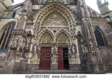 "Collegiale Saint-Thiebaut, St Theobald's Church, Altstadt, Innenstadt, Thann, Alsace, France, Europe" View Large Photo Image Stock Image - "Collegiale Saint-Thiebaut, St Theobald's Church, Altstadt, Innenstadt, Thann, Alsace, France, Europe". Fotosearch