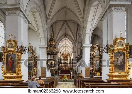 Stock Image - "Collegiate church, Schlaegl Abbey, Premonstratensian monastery, Muelhlviertel region, Upper Austria, Austria, Europe". Fotosearch