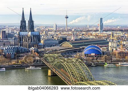 "Cologne Cathedral and Hohenzollern bridge, Cologne, North Rhine-Westphalia, Germany, Europe" View Large Photo Image Stock Image - "Cologne Cathedral and Hohenzollern bridge, Cologne, North Rhine-Westphalia, Germany, Europe". Fotosearch