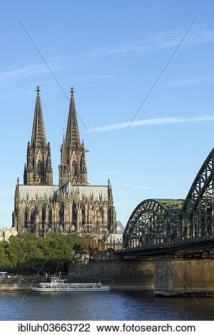 "Cologne Cathedral and Hohenzollern Bridge, Cologne, Rhineland, North Rhine-Westphalia, Germany, Europe" View Large Photo Image Stock Image - "Cologne Cathedral and Hohenzollern Bridge, Cologne, Rhineland, North Rhine-Westphalia, Germany, Europe". Fotosearch