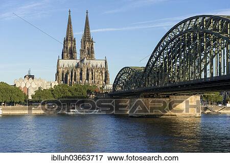 "Cologne Cathedral and Hohenzollern Bridge, Cologne, Rhineland, North Rhine-Westphalia, Germany, Europe" View Large Photo Image Stock Photo - "Cologne Cathedral and Hohenzollern Bridge, Cologne, Rhineland, North Rhine-Westphalia, Germany, Europe". Fotosearch
