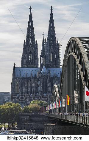 Cologne Cathedral, Rhine, Hohenzollern Bridge, Cologne, North Rhine-Westphalia, Germany, Europe View Large Photo Image Stock Photo - Cologne Cathedral, Rhine, Hohenzollern Bridge, Cologne, North Rhine-Westphalia, Germany, Europe. Fotosearch