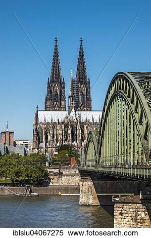 "Cologne Cathedral, the Rhine and Hohenzollern Bridge, Cologne, North Rhine-Westphalia, Germany, Europe" View Large Photo Image Stock Photography - "Cologne Cathedral, the Rhine and Hohenzollern Bridge, Cologne, North Rhine-Westphalia, Germany, Europe". Fotosearch