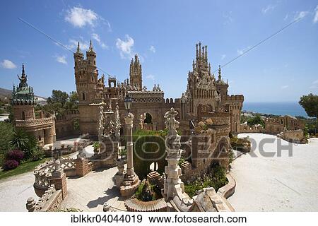 "Colomares Castle or Castillo de Colomares, dedicated to Christopher Columbus, Benalmadena, Costa del Sol, Andalusia, Spain, Europe" View Large Photo Image Stock Photo - "Colomares Castle or Castillo de Colomares, dedicated to Christopher Columbus, Benalmadena, Costa del Sol, Andalusia, Spain, Europe". Fotosearch