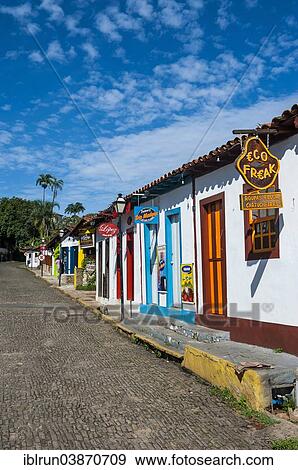 "Colonial architecture, Pirenopolis, Goias, Brazil, South America" View Large Photo Image Stock Photo - "Colonial architecture, Pirenopolis, Goias, Brazil, South America". Fotosearch