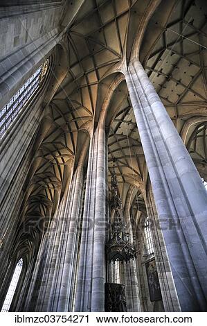 "Colonnade and vaulted ceiling of the late-gothic three-naved hall church, St. George's Minster, 1499, Dinkelsbuhl, Middle Franconia, Bavaria, Germany, Europe" View Large Photo Image Stock Image - "Colonnade and vaulted ceiling of the late-gothic three-naved hall church, St. George's Minster, 1499, Dinkelsbuhl, Middle Franconia, Bavaria, Germany, Europe". Fotosearch