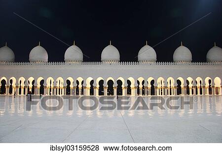 "Colonnade in the courtyard of the Sheikh Zayed Mosque, Abu Dhabi, United Arab Emirates, Asia" View Large Photo Image Stock Photo - "Colonnade in the courtyard of the Sheikh Zayed Mosque, Abu Dhabi, United Arab Emirates, Asia". Fotosearch