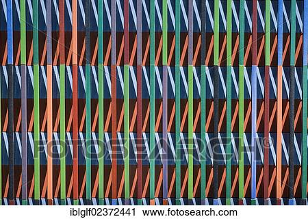 Stock Image - "Colorful facade, Brandhorst Museum, Munich, Bavaria, Germany, Europe". Fotosearch