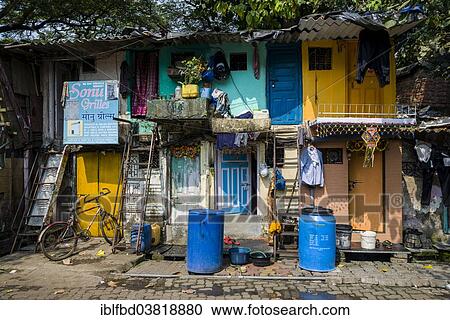 "Colorful houses of a slum area in the suburb of Mahalaxmi, Mumbai, Maharashtra, India, Asia" View Large Photo Image Stock Image - "Colorful houses of a slum area in the suburb of Mahalaxmi, Mumbai, Maharashtra, India, Asia". Fotosearch