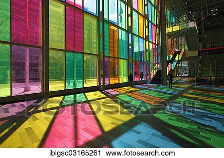 "Colorful reflections in the foyer of the Palais des congres de Montreal convention centre, Montreal, Quebec Province, Canada, North America" View Large Photo Image Stock Image - "Colorful reflections in the foyer of the Palais des congres de Montreal convention centre, Montreal, Quebec Province, Canada, North America". Fotosearch