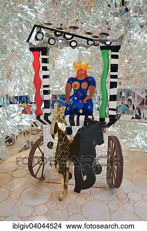 Picture - "Colorful sculpture in the Giardino dei Tarocchi or Garden of the Tarot, by Niki de Saint Phalle and Jean Tinguely in Capalbio, Province of Grosseto, Tuscany, Italy, Europe". Fotosearch