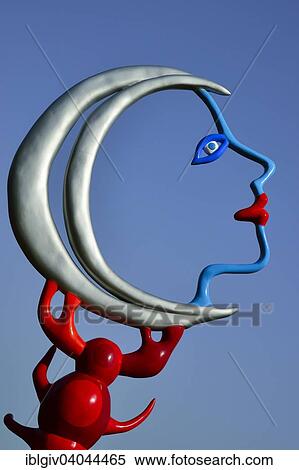 Stock Photography - "Colorful sculpture in the Giardino dei Tarocchi or Garden of the Tarot, by Niki de Saint Phalle and Jean Tinguely in Capalbio, Province of Grosseto, Tuscany, Italy, Europe". Fotosearch