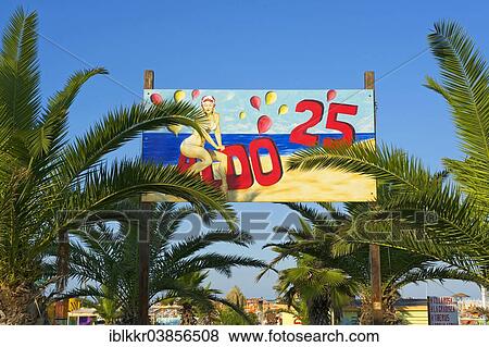 "Colorful sign on the beach of Rimini, Adriatic, Emilia-Romagna region, Italy, Europe" View Large Photo Image Stock Photo - "Colorful sign on the beach of Rimini, Adriatic, Emilia-Romagna region, Italy, Europe". Fotosearch