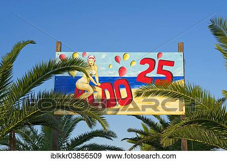 Stock Photo - "Colorful sign on the beach of Rimini, Adriatic, Emilia-Romagna region, Italy, Europe". Fotosearch