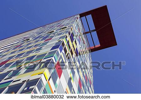 "Colorium building at Media Harbour, Dusseldorf, North Rhine-Westphalia, Germany, Europe" View Large Photo Image Stock Image - "Colorium building at Media Harbour, Dusseldorf, North Rhine-Westphalia, Germany, Europe". Fotosearch