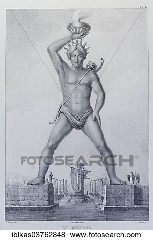 "Colossus of Rhodes, historical engraving" View Large Photo Image Stock Photo - "Colossus of Rhodes, historical engraving". Fotosearch