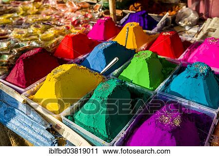 "Colour powder in different colors is displayed in heaps for sale, Mumbai, Maharashtra, India, Asia" View Large Photo Image Stock Image - "Colour powder in different colors is displayed in heaps for sale, Mumbai, Maharashtra, India, Asia". Fotosearch