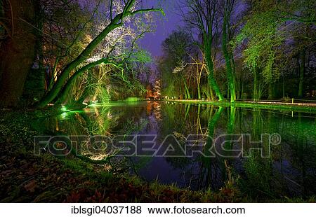 "Coloured lights in the grounds of Schloss St. Emmeram Castle, Regensburg, Bavaria, Germany, Europe" View Large Photo Image Stock Photo - "Coloured lights in the grounds of Schloss St. Emmeram Castle, Regensburg, Bavaria, Germany, Europe". Fotosearch