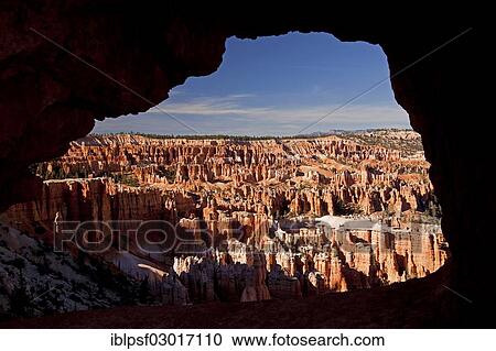 Stock Image - "Coloured rock pyramids, Bryce Canyon National Park, Utah, United States, North America". Fotosearch