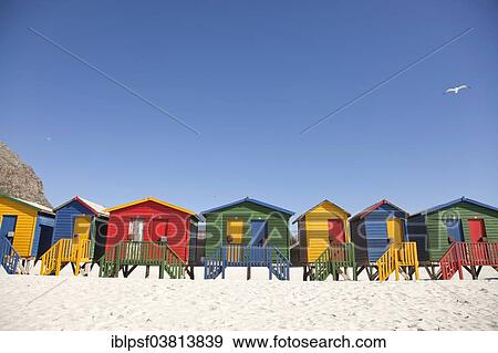 "Colourful beach houses in Muizenberg, Cape Town, Western Cape, South Africa, Africa" View Large Photo Image Stock Photo - "Colourful beach houses in Muizenberg, Cape Town, Western Cape, South Africa, Africa". Fotosearch