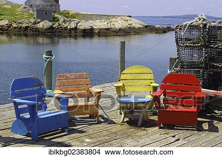 "Colourful chairs, Peggy's Cove, Maritime Provinces, SeeprovinzenAtlantic Coast, Nova Scotia, Canada, North America" View Large Photo Image Picture - "Colourful chairs, Peggy's Cove, Maritime Provinces, SeeprovinzenAtlantic Coast, Nova Scotia, Canada, North America". Fotosearch