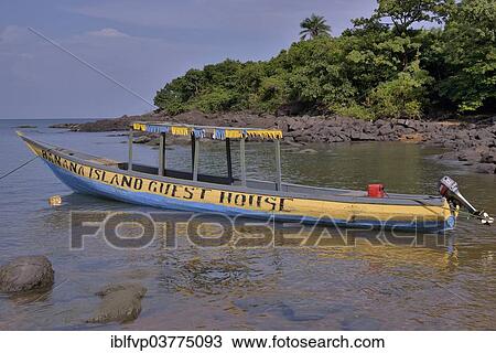 "Colourful excursion boat, Banana Islands, Sierra Leone, Africa" View Large Photo Image Stock Image - "Colourful excursion boat, Banana Islands, Sierra Leone, Africa". Fotosearch