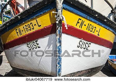 "Colourful fishing boat in the harbour, Camara de Lobos, Madeira, Portugal, Europe" View Large Photo Image Stock Photo - "Colourful fishing boat in the harbour, Camara de Lobos, Madeira, Portugal, Europe". Fotosearch