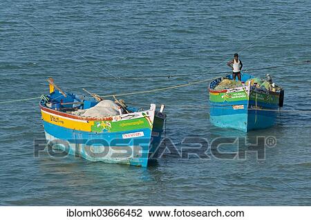 "Colourful fishing boats, fisherman, Rameswaram, Pamban Island, Tamil Nadu, India, Asia" View Large Photo Image Stock Image - "Colourful fishing boats, fisherman, Rameswaram, Pamban Island, Tamil Nadu, India, Asia". Fotosearch