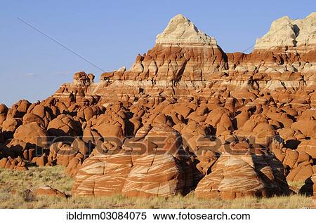 Stock Photography - "Colourful hoodoos, rock pillars, sandstone formations, Blue Canyon, Arizona, United States, North America". Fotosearch
