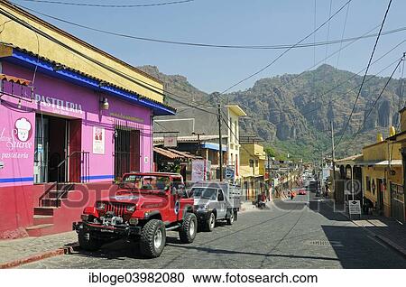 "Colourful house in the main street of a small town, Tepoztlan, Federal District, Mexico, North America" View Large Photo Image Stock Image - "Colourful house in the main street of a small town, Tepoztlan, Federal District, Mexico, North America". Fotosearch