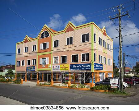 "Colourful house with shops, Windward Islands, Lesser Antilles, Rodney Bay, Saint Lucia, North America" View Large Photo Image Stock Photograph - "Colourful house with shops, Windward Islands, Lesser Antilles, Rodney Bay, Saint Lucia, North America". Fotosearch