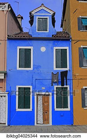 Picture - "Colourful houses, Burano, Venice, Veneto, Italy, Europe". Fotosearch