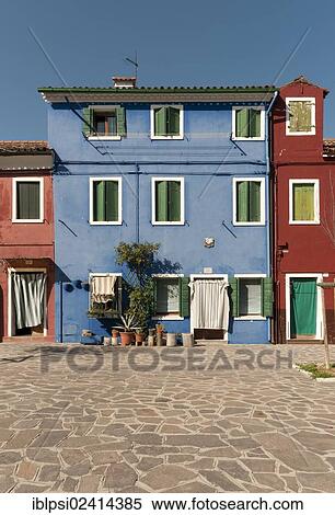Colourful houses, Burano, Venice, Veneto, Italy, Europe View Large Photo Image Stock Photography - Colourful houses, Burano, Venice, Veneto, Italy, Europe. Fotosearch