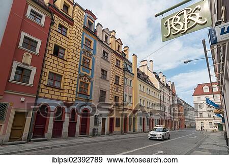 "Colourful houses, Malarska Street, Wroclaw, Lower Silesia, Poland, Europe" View Large Photo Image Stock Photo - "Colourful houses, Malarska Street, Wroclaw, Lower Silesia, Poland, Europe". Fotosearch