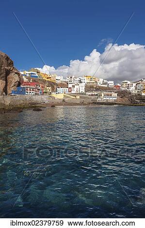 "Colourful houses of Sardina del Norte Galdar, Gran Canaria, Canary Islands, Spain, Europe, PublicGround, Europe" View Large Photo Image Stock Photo - "Colourful houses of Sardina del Norte Galdar, Gran Canaria, Canary Islands, Spain, Europe, PublicGround, Europe". Fotosearch