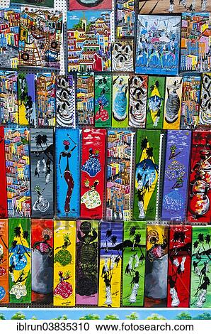 "Colourful paintings as souvenirs for sale, Pelourinho, Salvador da Bahia, Brazil, South America" View Large Photo Image Stock Image - "Colourful paintings as souvenirs for sale, Pelourinho, Salvador da Bahia, Brazil, South America". Fotosearch