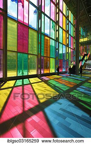 "Colourful reflections in the foyer of the Palais des congres de Montreal convention centre, Montreal, Quebec Province, Canada, North America" View Large Photo Image Stock Photo - "Colourful reflections in the foyer of the Palais des congres de Montreal convention centre, Montreal, Quebec Province, Canada, North America". Fotosearch